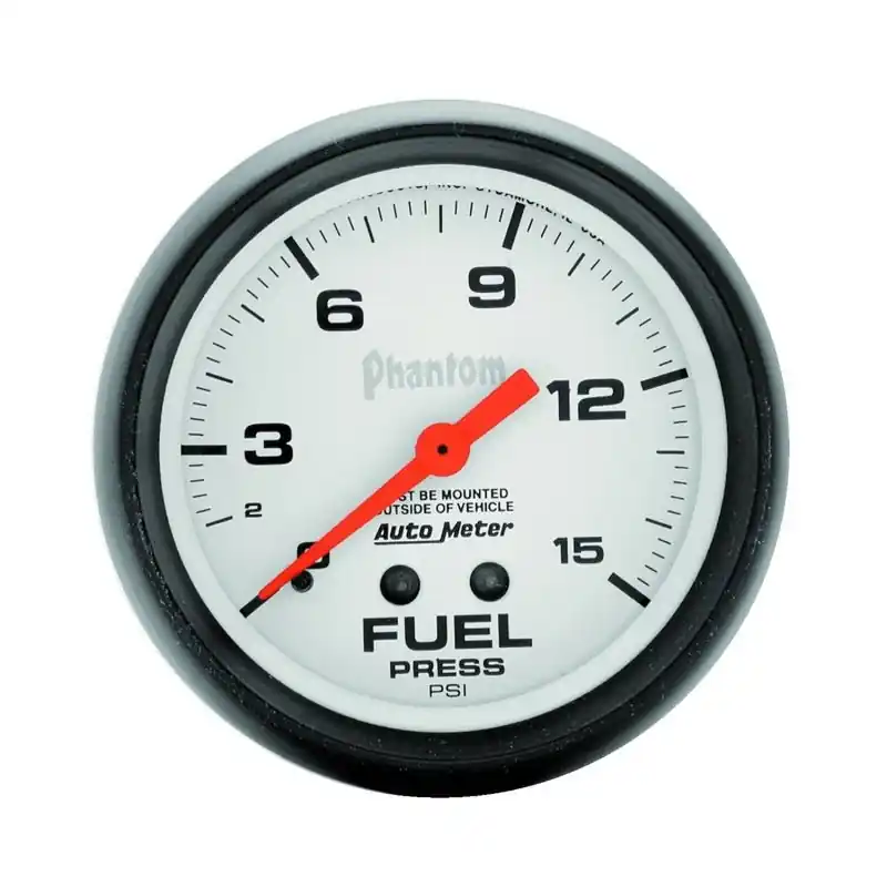 Autometer Phantom 66.7mm 0-15 PSI Mechanical Fuel Pressure Gauge (ATM5810)
