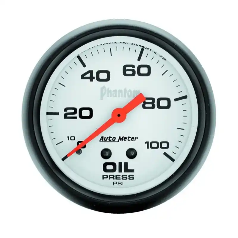 Autometer Phantom 66.7mm 0-100 PSI Mechanical Oil Pressure Gauge (ATM5821)