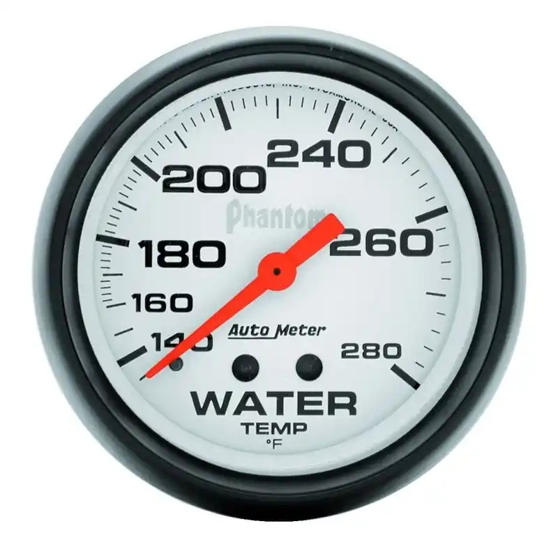 Autometer Phantom 66mm 140-280 Deg F Mechanical Water Temperature Gauge (ATM5831)