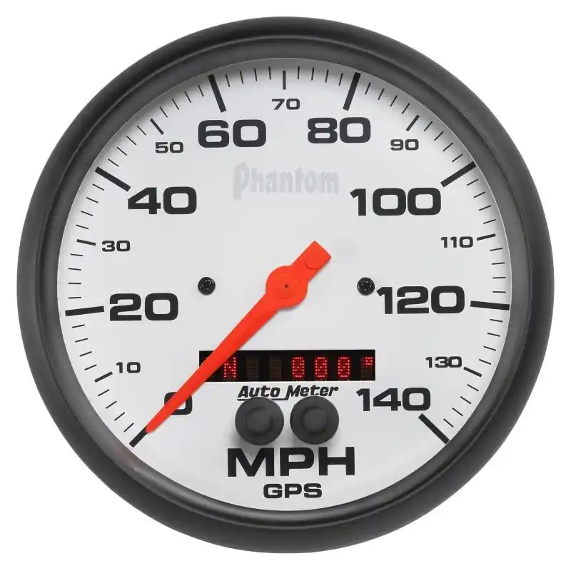 Autometer Phantom 5in 140 MPH In-Dash Full Sweep Speedometer w/ GPS Rally Nav Display (ATM5881)