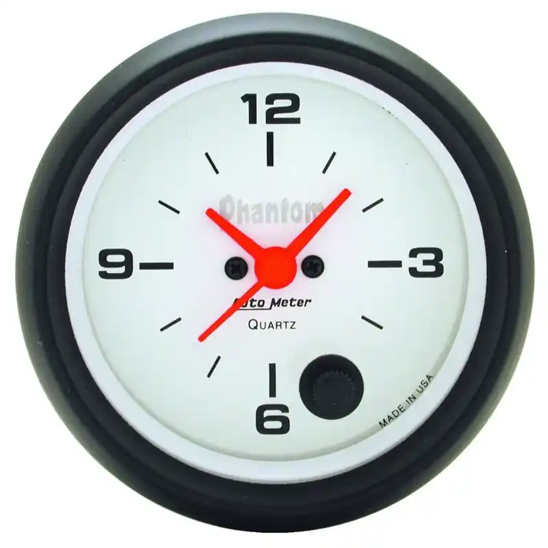 AutoMeter Gauge Clock 2-5/8in. 12HR Analog Phantom (ATM5885)
