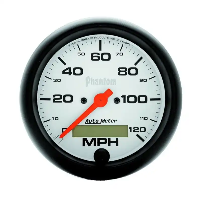 Autometer Phantom 3-3/8in 120MPH Speedometer Electric Program w/ LCD Odometer (ATM5887)