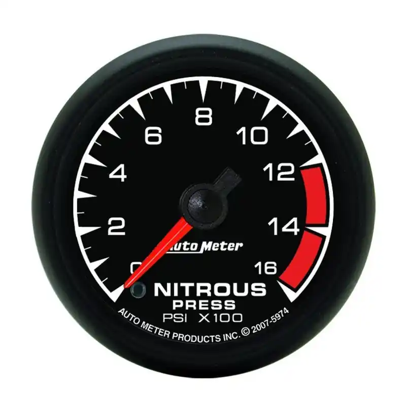 Autometer ES 52mm Full Sweep Electric 0-1600 PSI Nitrous Pressure Gauge (ATM5974)