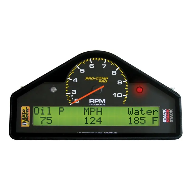 Autometer Pro-Comp Street Dash RPM/Speed/Oil Press & Temp/WaterTemp/Fuel Level/Battery Voltage Gauge (ATM6003)