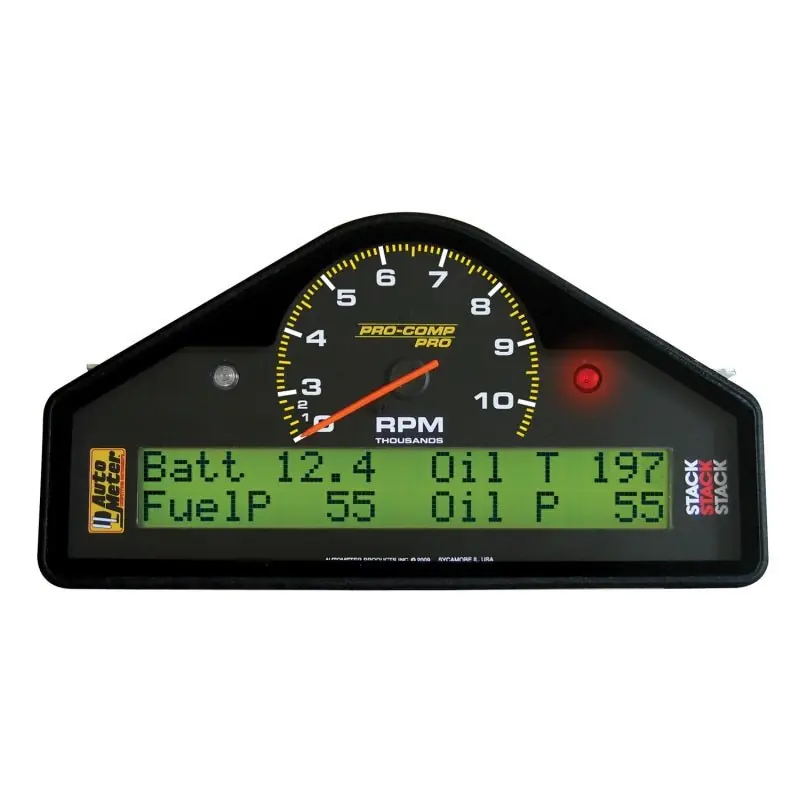 Autometer Pro-Comp Race Dash Display 0-3-10.5K RPM / MPH / FUELP / OILP / OILT / WTMP / VOLT (ATM6013)