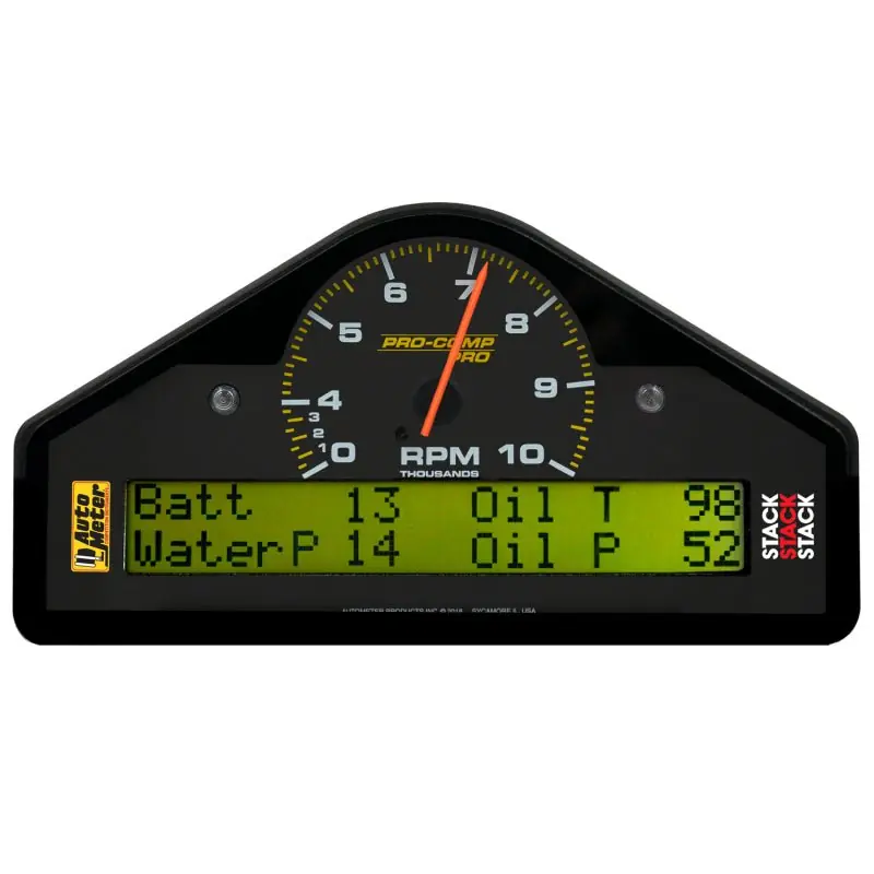 Autometer Pro-Comp Race Dash Display 0-3-10K RPM / WTRP / FUELP / OILP / OILT / WTMP / VOLT (ATM6014)