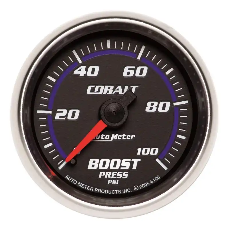Autometer Cobalt 52mm 0-100psi Mechanical Boost Gauge (ATM6106)