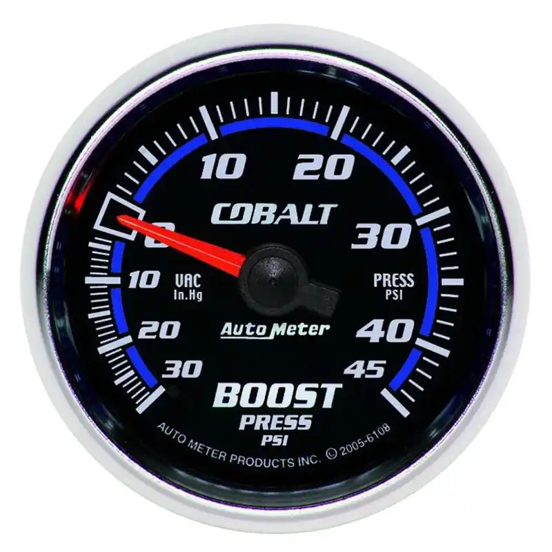 Autometer Cobalt 52mm 45psi Vacuum Boost Gauge (ATM6108)