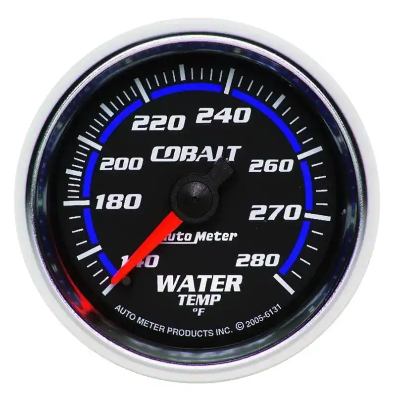 Autometer Cobalt 52mm 140-280 Deg F Mechanical Water Temperature Gauge (ATM6131)