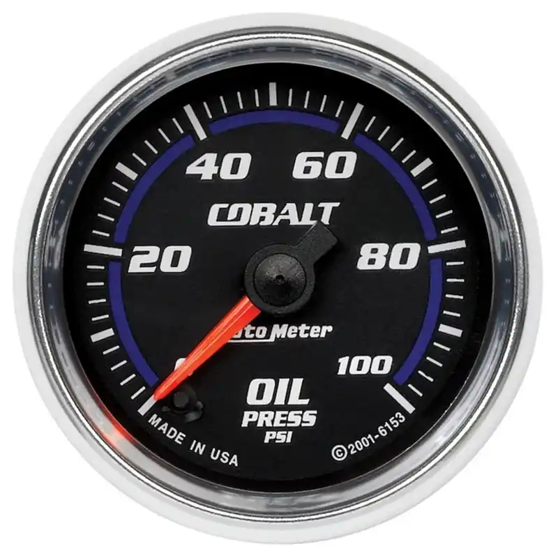 Autometer Cobalt 52mm 100 PSI Electric Oil Pressure Gauge (ATM6153)