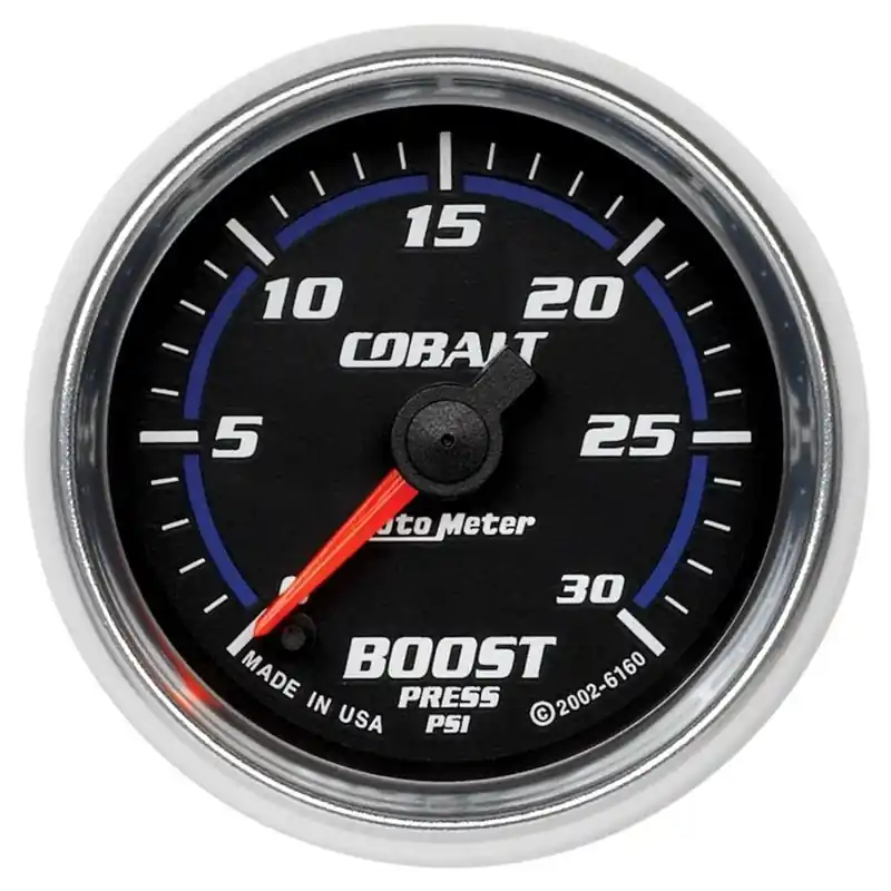 Autometer Cobalt 52mm 0-30 PSI Full Sweep Electronic Boost Gauge (ATM6160)