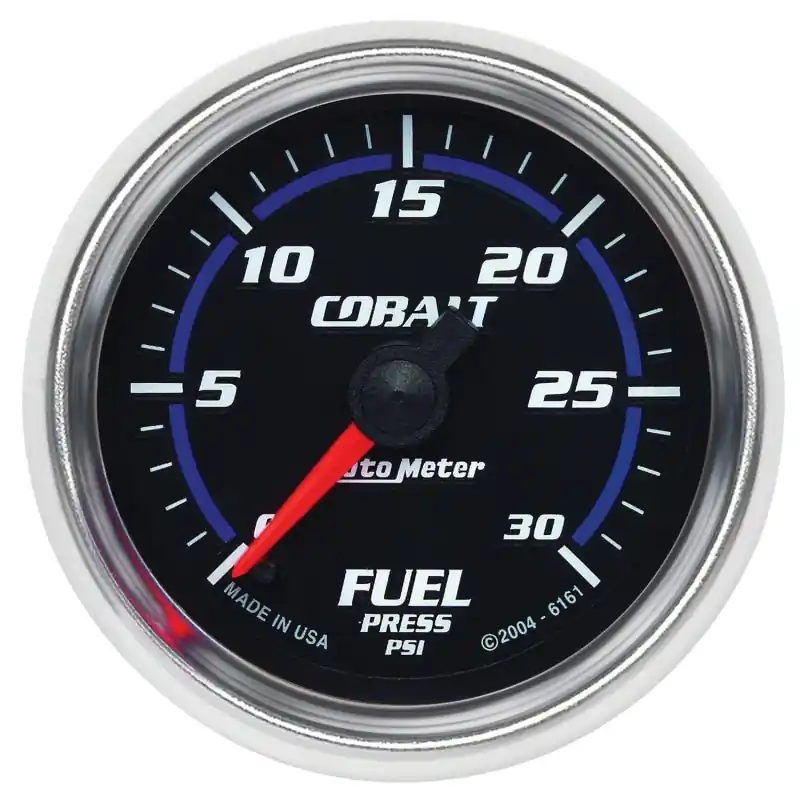 Autometer Cobalt 52mm 0-30 PSI Full Sweep Electronic Fuel Pressure Gauge (ATM6161)
