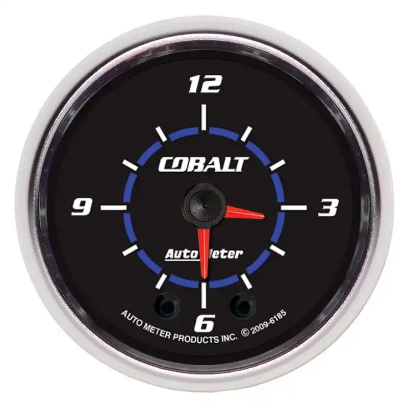 Autometer Cobalt 2-1/16in 12 Hour Analog Clock (ATM6185)