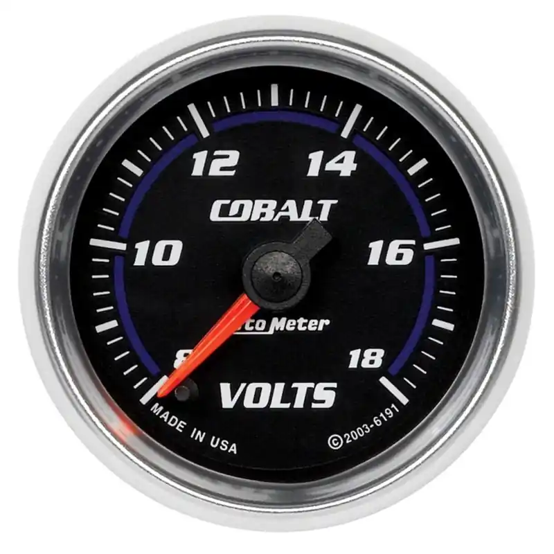 Autometer Cobalt 52mm 8-18 Voltmeter Electronic Gauge (ATM6191)