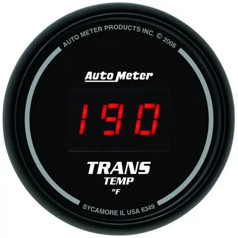 Autometer Z Series 52mm Black Digital 0-300 Deg F Transmission Temperature Gauge (ATM6349)
