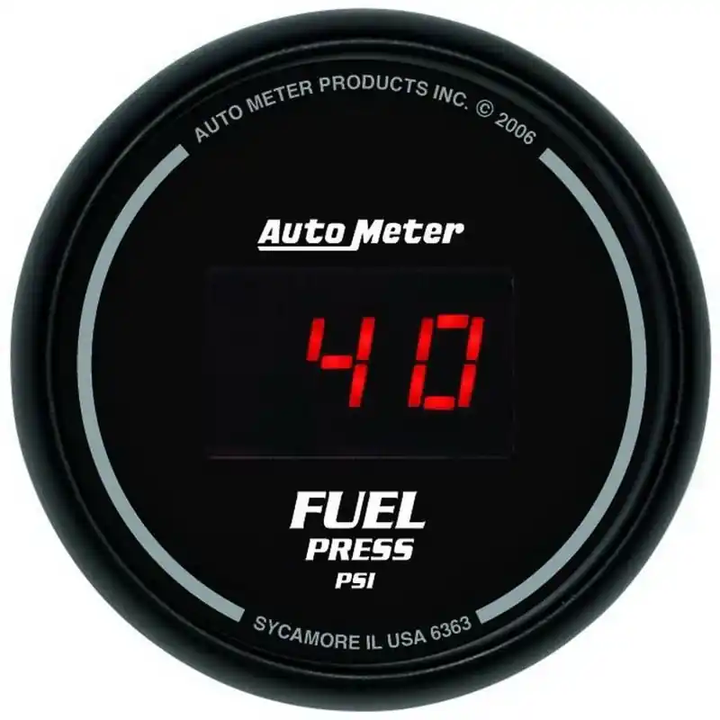 Autometer Z Series 52mm Black Digital 5-100 PSI Fuel Pressure Gauge (ATM6363)