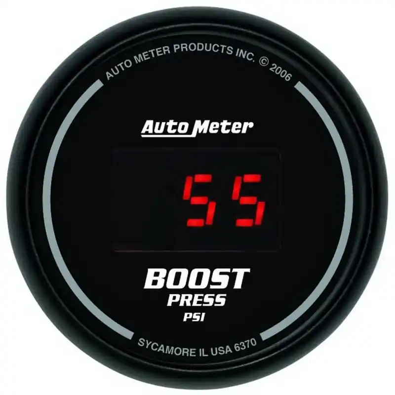 Autometer SportComp 52mm Digital 0-60 PSI Boost Gauge (ATM6370)