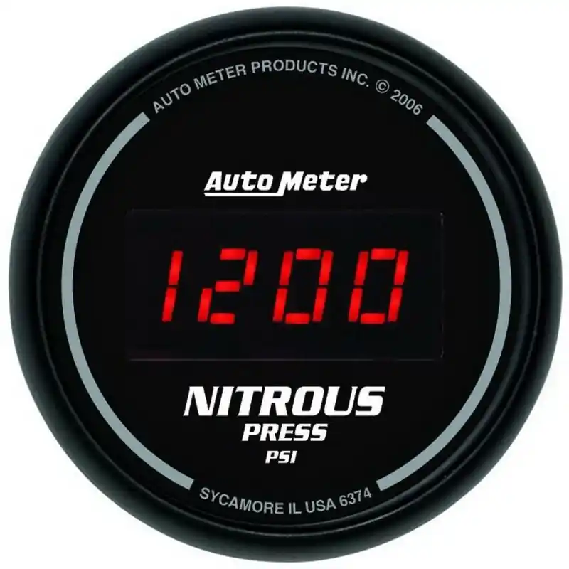 Autometer Z Series 52mm Digital 0-1600 PSI Nitrous Pressure Gauge (ATM6374)