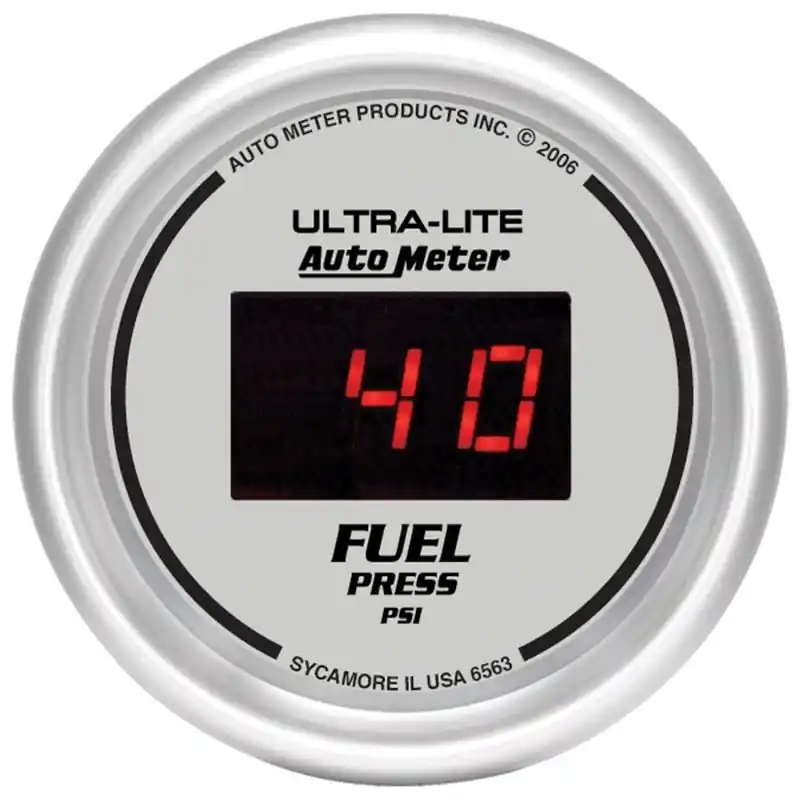 Autometer Ultra-Lite 52MM 5-100 PSI Digital Fuel Pressure Gauge (ATM6563)