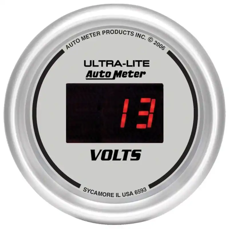 Autometer Ultra-Lite 2-1/16in 8-18 Volts Digital Voltmeter (ATM6593)
