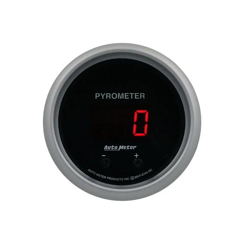 Autometer 52.4mm Black Two Channel 0-2000 Degree Pyrometer (EGT) Sport-Comp Elite Digital Gauge (ATM6744-SC)