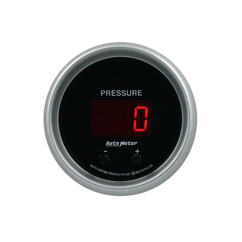 Autometer 52.4mm Black Switchable 0-1600 PSI/0-110 BAR Fluid Pressure Sport-Comp Elite Digital Gauge (ATM6752-SC)