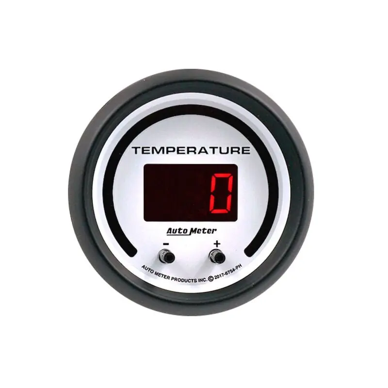 Autometer 52.4mm White Switchable 60-340 Degrees F / 40-170 Degrees C Phantom Elite Digital Gauge (ATM6754-PH)