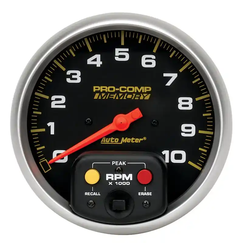 Autometer Pro-Comp 5 inch 10K RPM with Peak Memory In-Dash Tachometer (ATM6801)