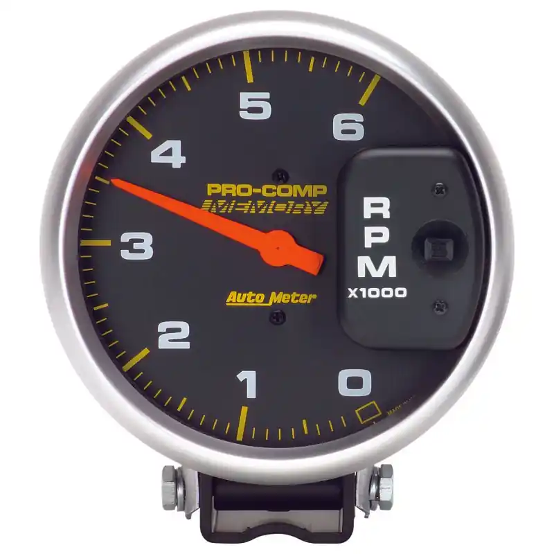 Autometer 5 inch Diesel 6000 RPM with Memory 4 Pulse Tachometer pedestal Mount (ATM6806)