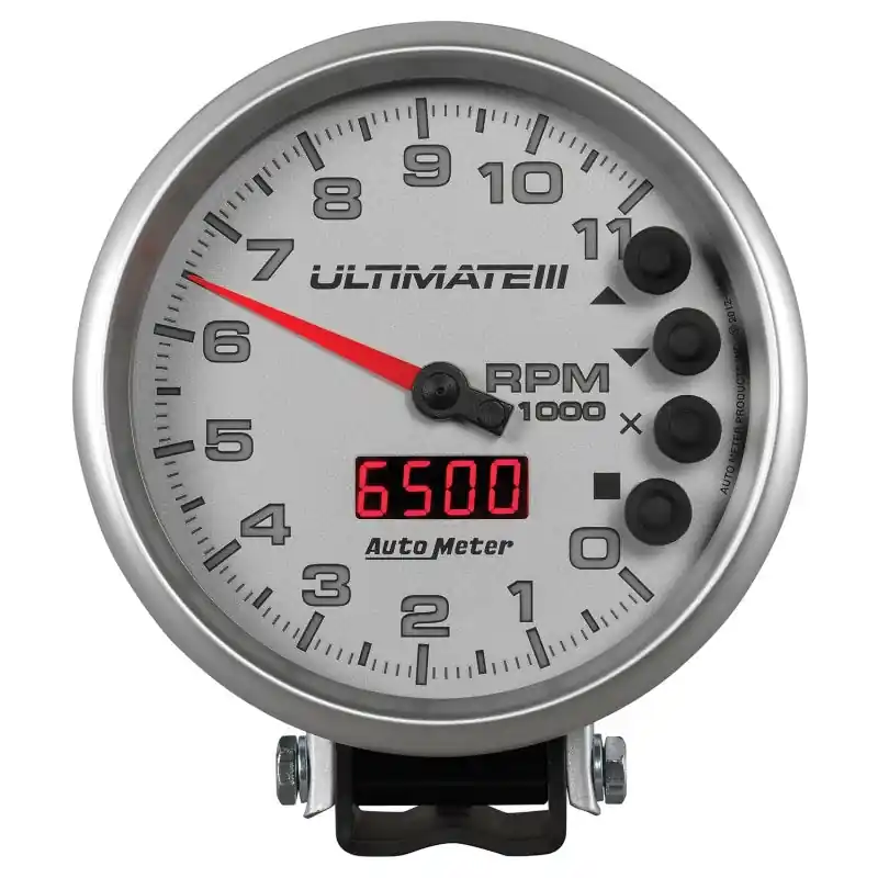 Autometer 5 inch Ultimate III Playback Tachometer 11000 RPM - Silver (ATM6886)