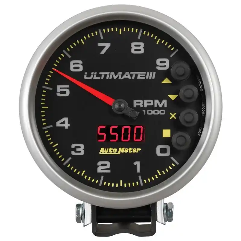 Autometer 5 inch Ultimate III Playback Tachometer 9000 RPM - Black (ATM6887)