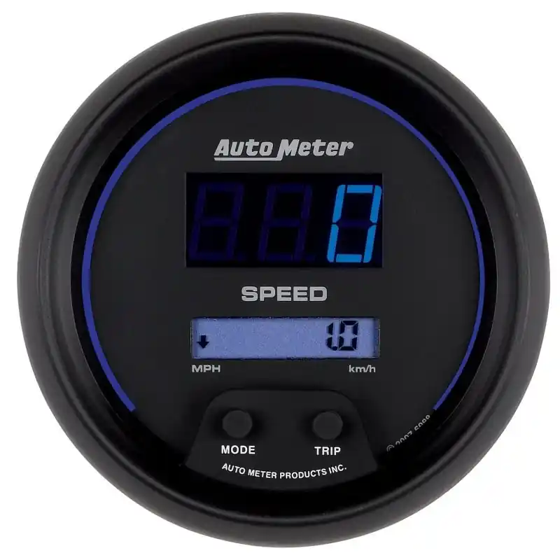 Autometer Cobalt Digital 85.7mm Black Electric Programable Speedometer (ATM6988)