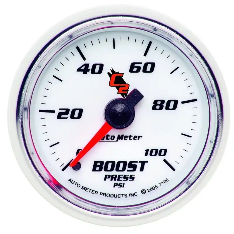 Autometer C2 52mm 0-100 PSI Mechanical Boost Gauge (ATM7106)