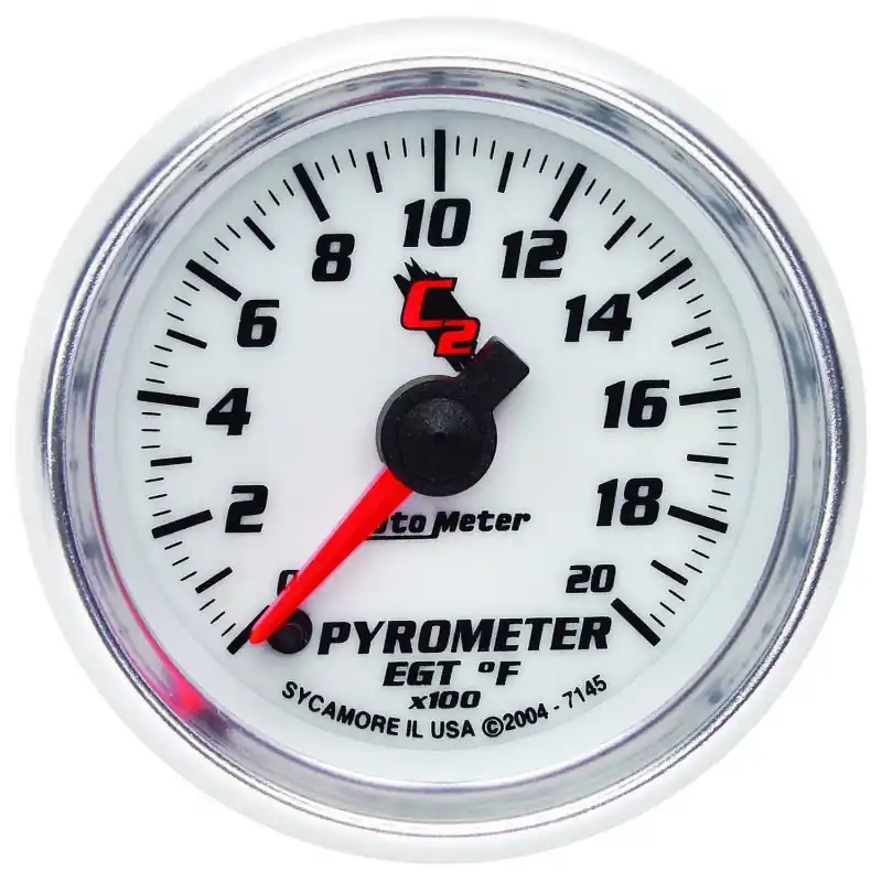 Autometer C2 52mm 2000 Deg F Electronic EGT Pyrometer Gauge (ATM7145)