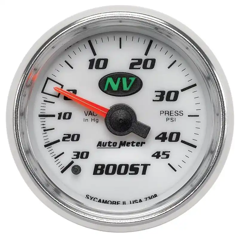 Autometer 52mm Mechanical 30 In Hg-Vac/45 PSI Vacuum / Boost Gauge (ATM7308)
