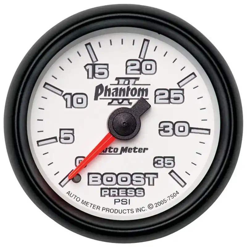 Autometer Phantom II 52.4mm Mechanical 0-35 PSI Boost Gauge (ATM7504)