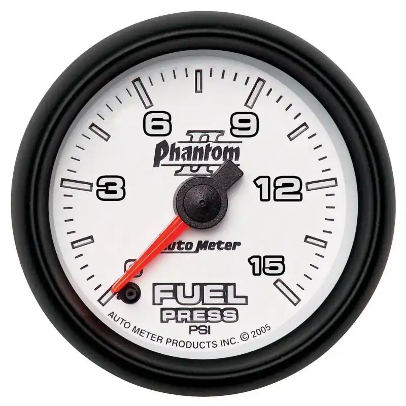 Autometer Phantom II Fuel Pressure Gauge 2-1/16in 15PSI Digital Stepper Motor (ATM7561)