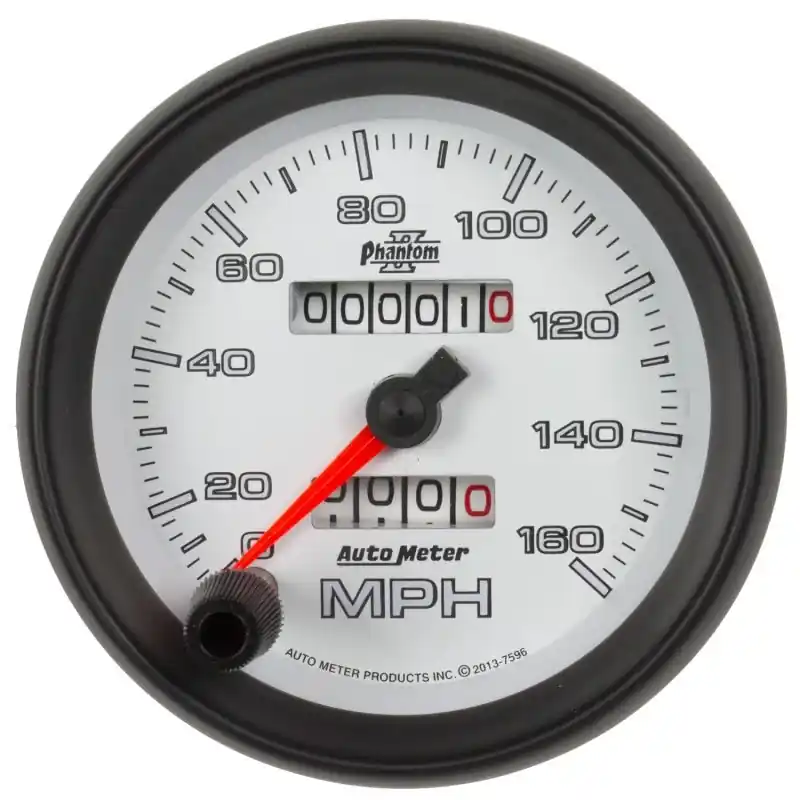 Autometer Phantom II 3-3/8in 160 MPH Mechanical Speedometer (ATM7596)