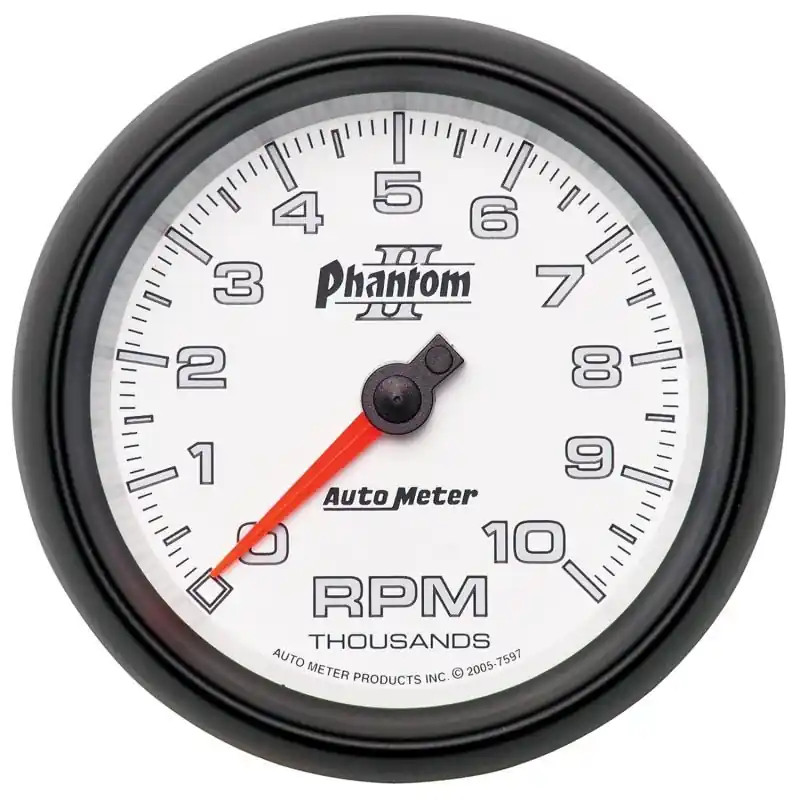 Autometer Phantom II 3-3/8in 10000 RPM In-Dash Tachometer (ATM7597)