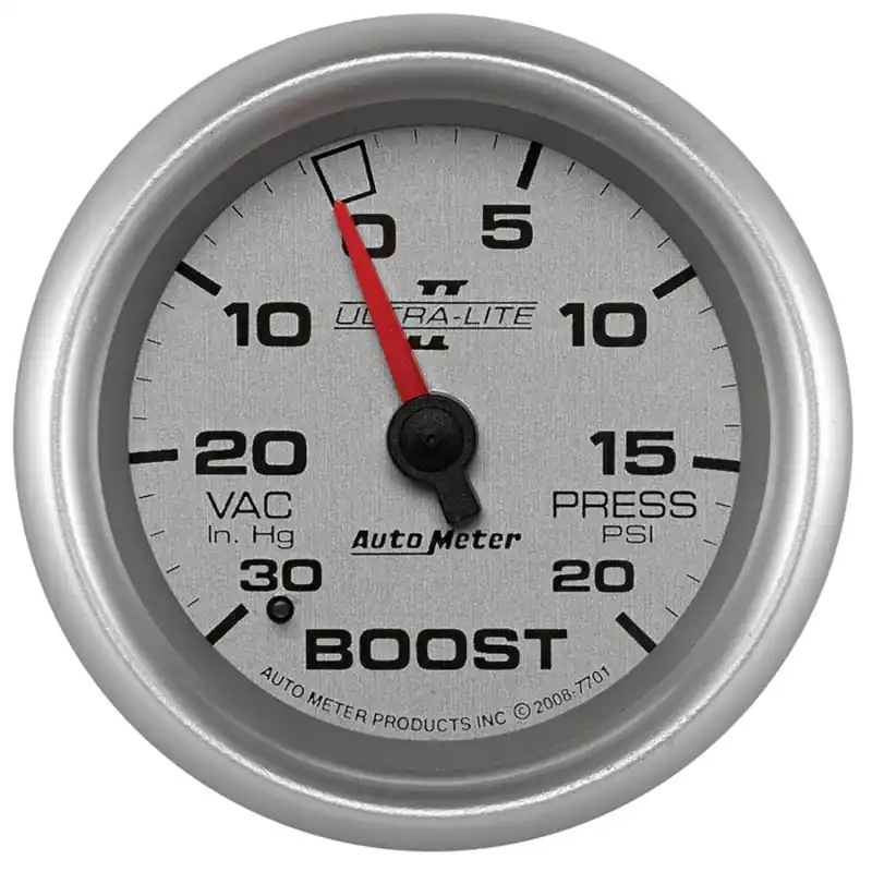 Autometer UL II 2-5/8in 30in HG/20 PSI Mechanical Boost/Vacuum Gauge (ATM7701)