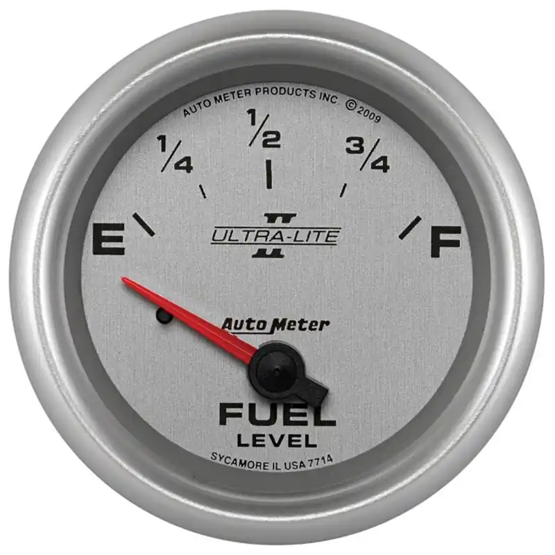 AutoMeter Gauge Fuel Level 2-5/8in. 0 Ohm(e) to 90 Ohm(f) Elec Ultra-Lite II (ATM7714)