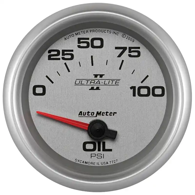 Autometer Ultra-Lite II 2 5/8in 0-100 PSI Short Sweep Electronic Oil Pressure Gauge (ATM7727)