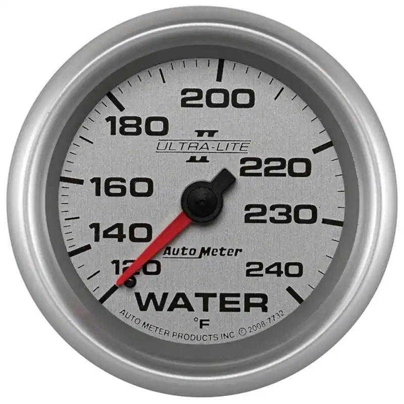 AutoMeter Gauge Water Temp 2-5/8in. 120-240 Deg. F Mechanical Ultra-Lite II (ATM7732)