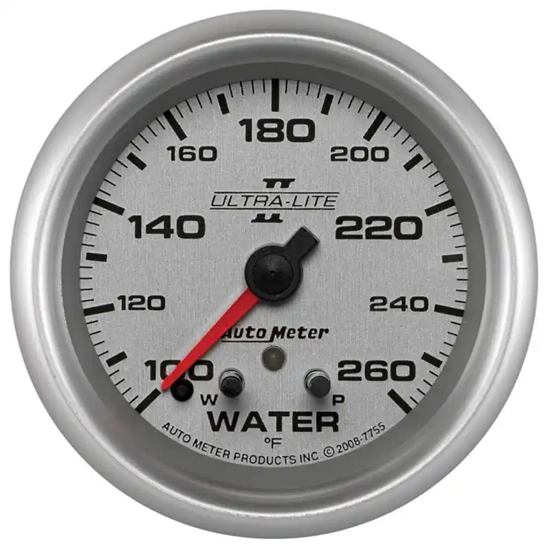 Autometer Ultra-Lite II 2-5/8in 260 Deg F Stepper Motor w/ Peak & Warn Water Temp Gauge (ATM7755)