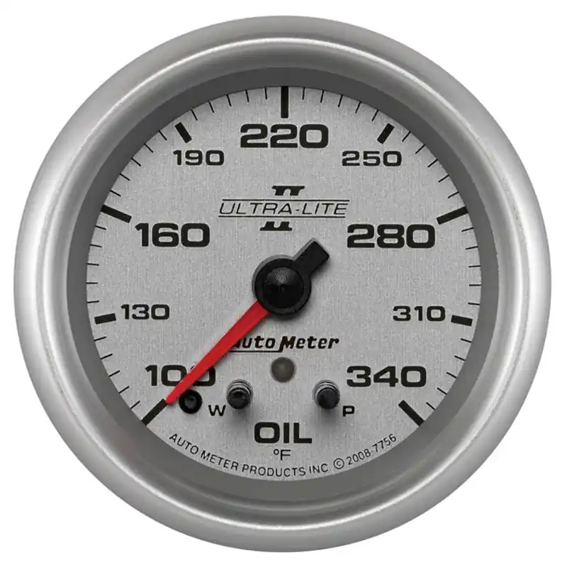 Autometer Ultra-Lite II 2-5/8in 340 Deg F Stepper Motor w/ Peak & Warn Oil Temp Gauge (ATM7756)
