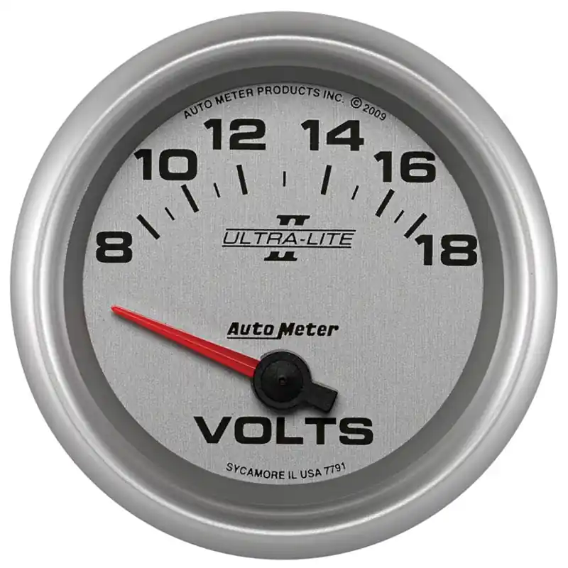 Autometer Ultra-Lite II 2-5/8in 18V Electric Voltmeter Gauge (ATM7791)