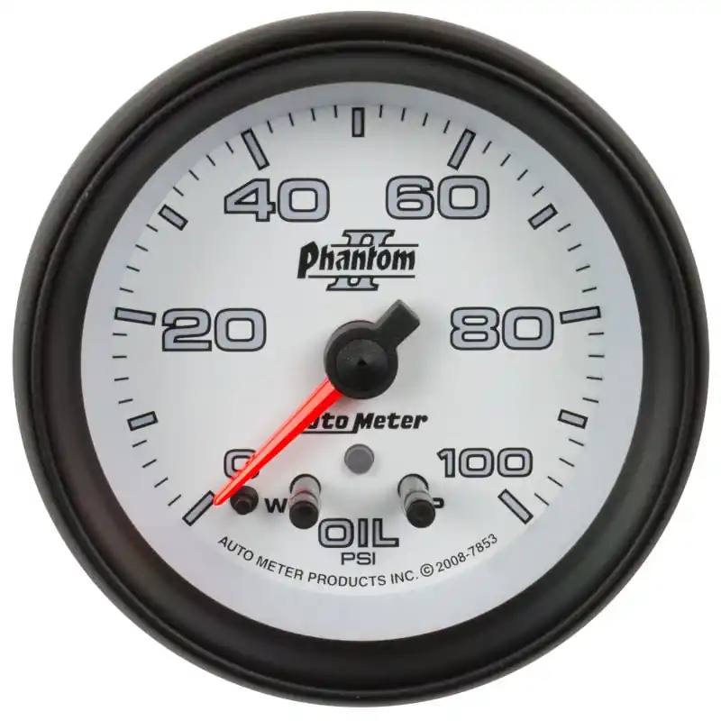 Autometer Phantom II 2-5/8in 100 PSI Stepper Motor Oil Pressure Gauge (ATM7853)