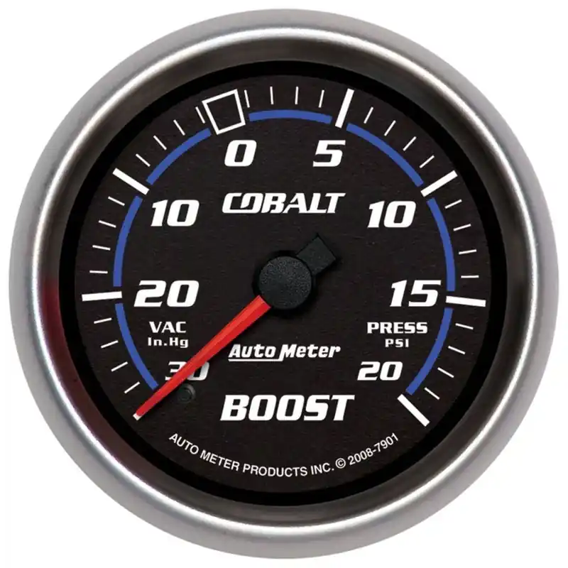 AutoMeter Gauge Vac/Boost 2-5/8in. 30Inhg-20PSI Mechanical Cobalt (ATM7901)