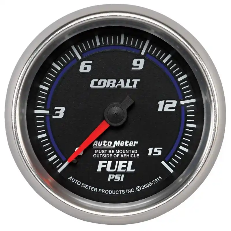 Autometer Cobalt 2-5/8in Mechanical Fuel Pressure Gauge 0-15 PSI (ATM7911)
