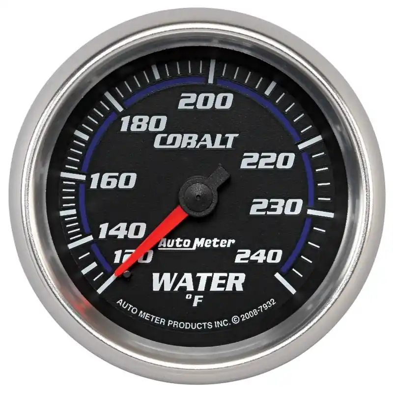 Autometer Cobalt 66mm 120-240 Degree F Mechanical Water Temperature Gauge (ATM7932)
